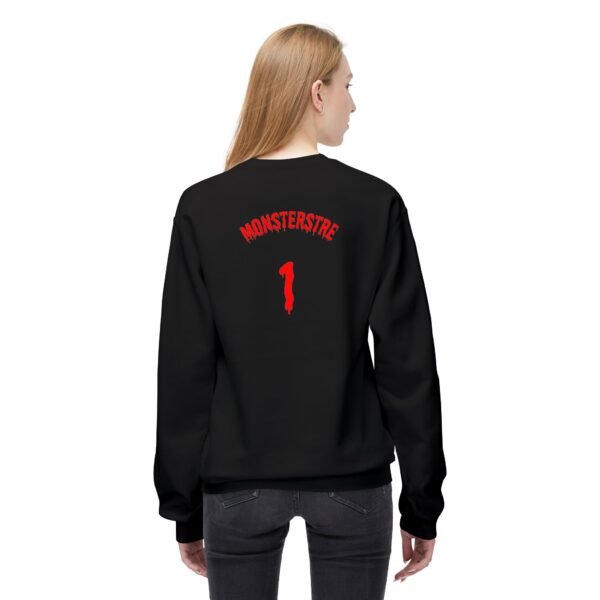 Unisex Fleece Crewneck Sweatshirt - 'Monsterstre' Design - Image 8