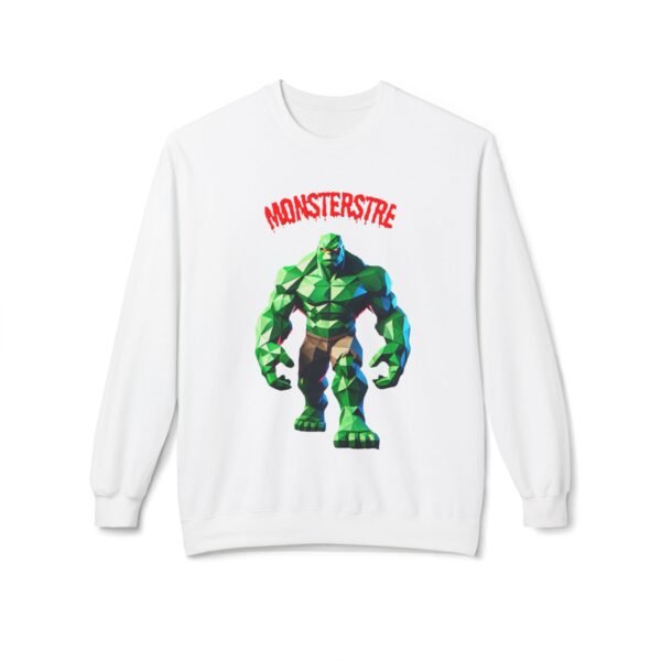 Unisex Fleece Crewneck Sweatshirt - 'Monsterstre' Design