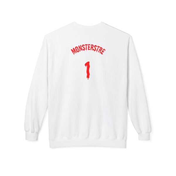 Unisex Fleece Crewneck Sweatshirt - 'Monsterstre' Design - Image 2